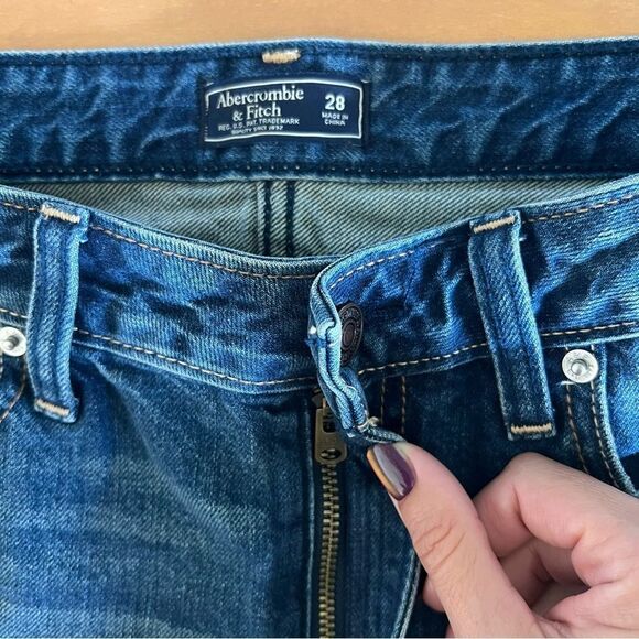 Abercrombie & Fitch Denim Mini Skirt Size 28 - Picture 4 of 10